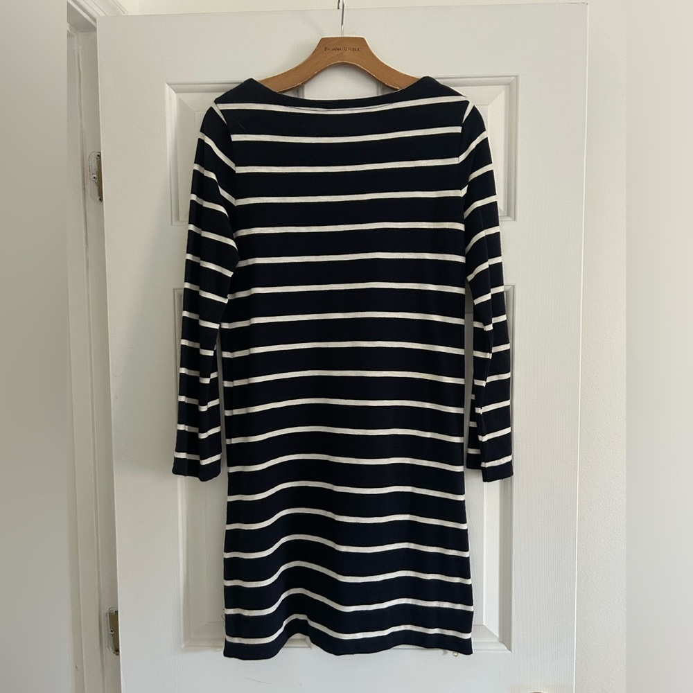 J. Crew Maritime Navy White Stripe Anchor Dress - Picture 4 of 7